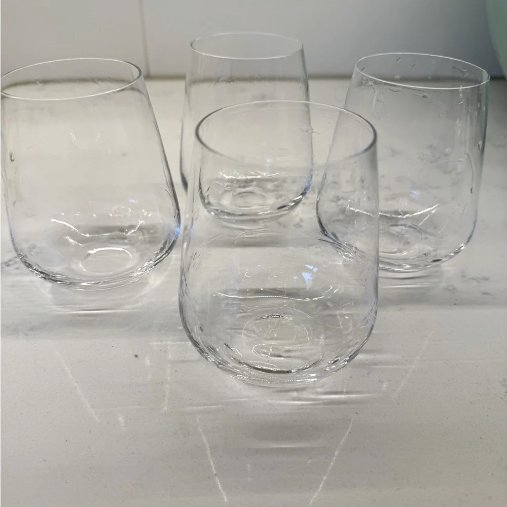 Williams Sonoma NWOT Clear Glass Tumblers Set